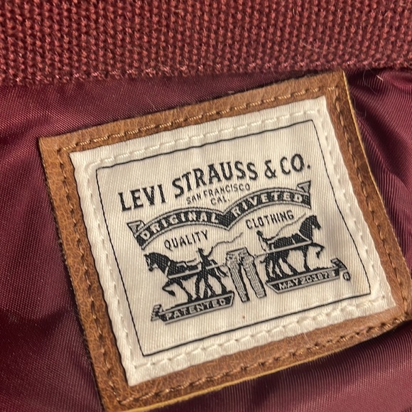 Levi's The Heritage Nylon Backpack, Purple Bright Orange Laptop Sleeve Minimal - Picture 5 of 5